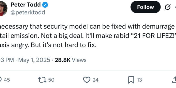 Prime Bitcoin Developer Peter Todd Questions 21M Cap: Would You Nonetheless Maintain?