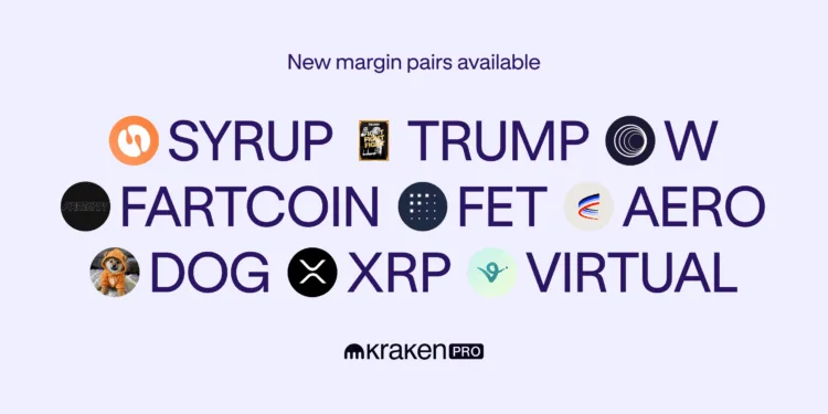 New property and pairs obtainable for margin buying and selling: VIRTUAL, FET, AERO, DOG, SYRUP, TRUMP, FARTCOIN, XRP and W!