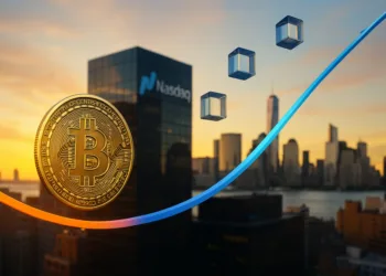 Bitcoin is buying and selling at a 30% low cost relative to Nasdaq honest worth