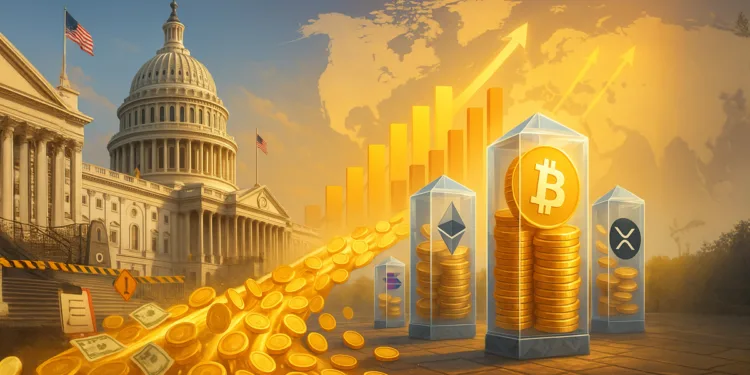 US shutdown and weak jobs information drive document $6B crypto inflows